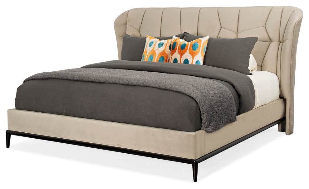 Modern Classic Upholstered King Bed