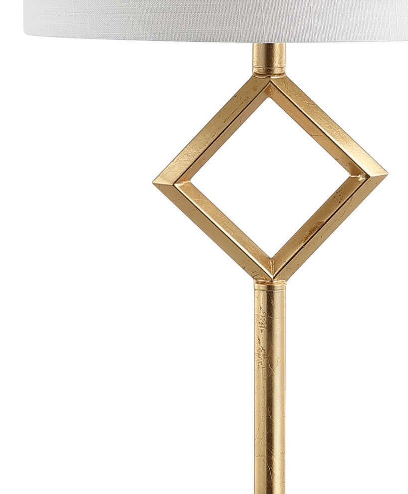 Juno Metal LED Floor Lamp, Gold Leaf, 62.5"