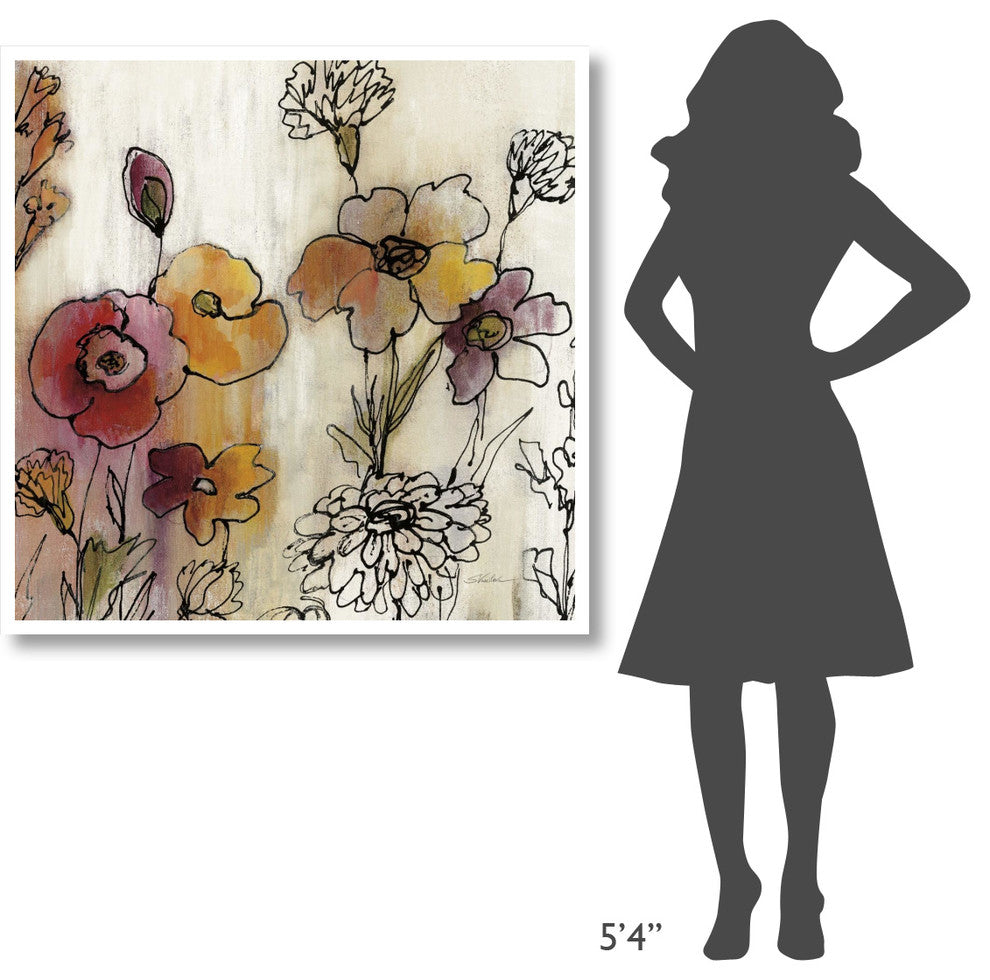 "Contemporary Botanical Cream III" Paper Print by Silvia Vassileva, 42"x42"