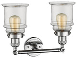 Canton 2-Light Bath Fixture, Clear Glass, Polished Chrome