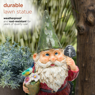 Gnome with Flower Pot Statue