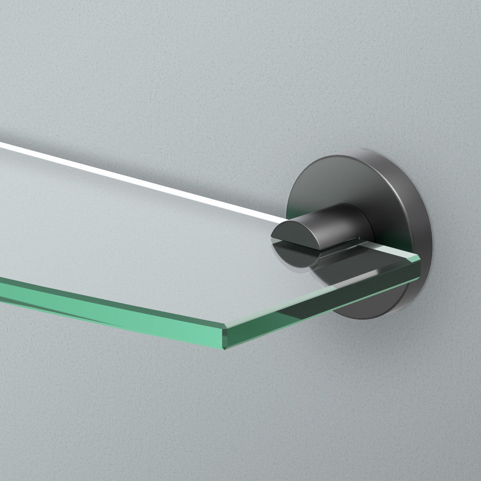 Reveal Glass Shelf, Matte Black