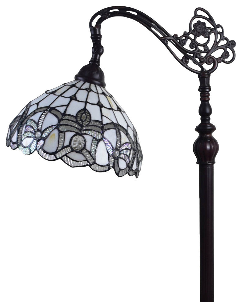 Tiffany Style Geriatric Reading Floor Lamp, 62" Tall