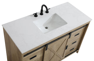 Home Living 48" Single Bathroom Vanity, Natural Oak