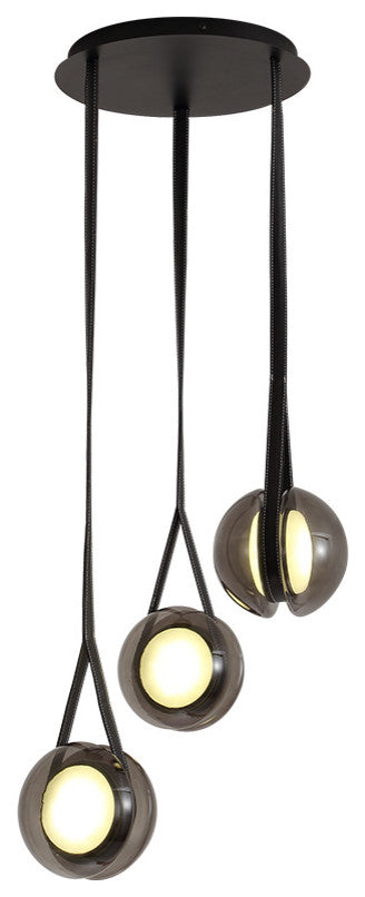 MIRODEMIÂ® Soldano | Nordic Style Smoke Glass Ball Pendant Lighting, 2 Lights