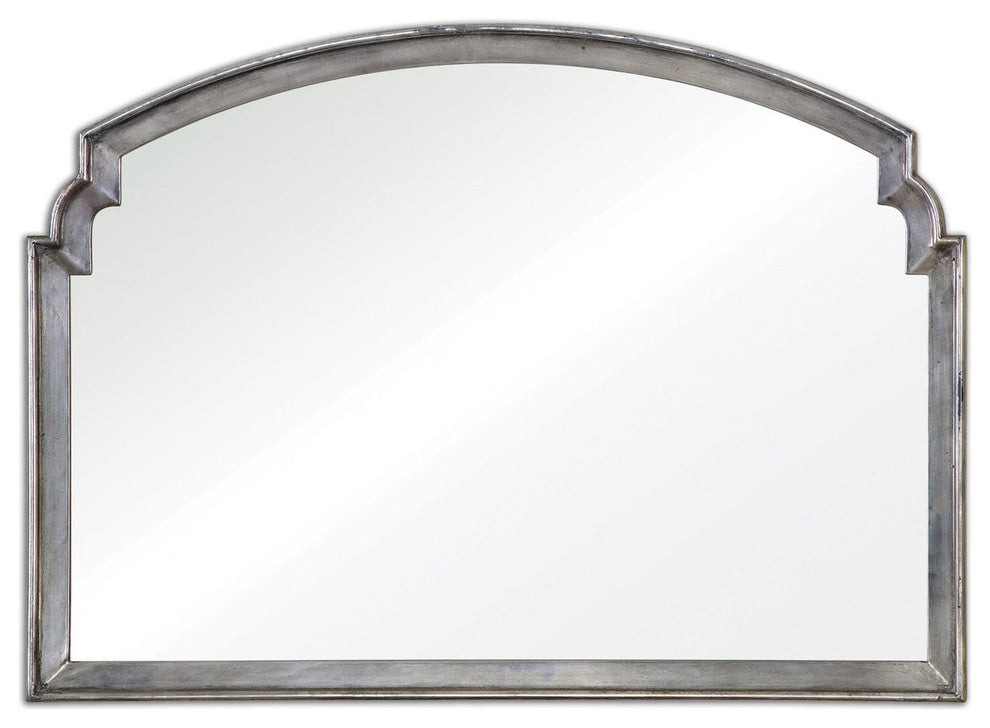 Uttermost Via Della Contemporary MDF Wood Mirror in Silver Finish