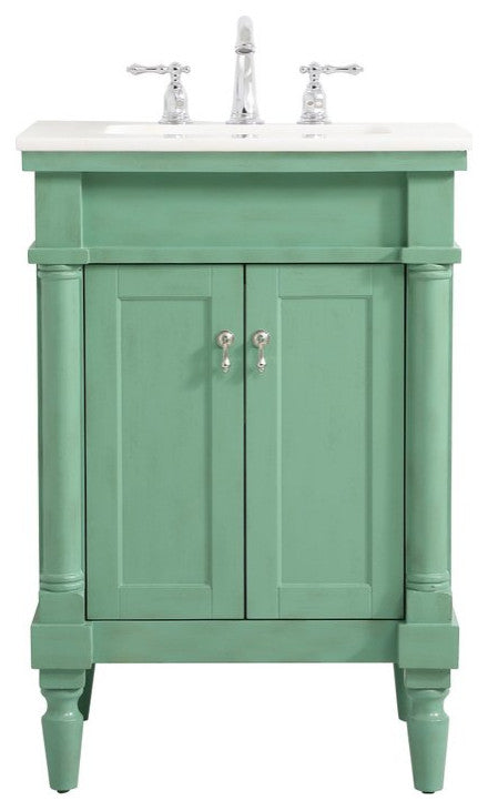 Lewis 24" Single Bathroom Vanity, Vintage Mint