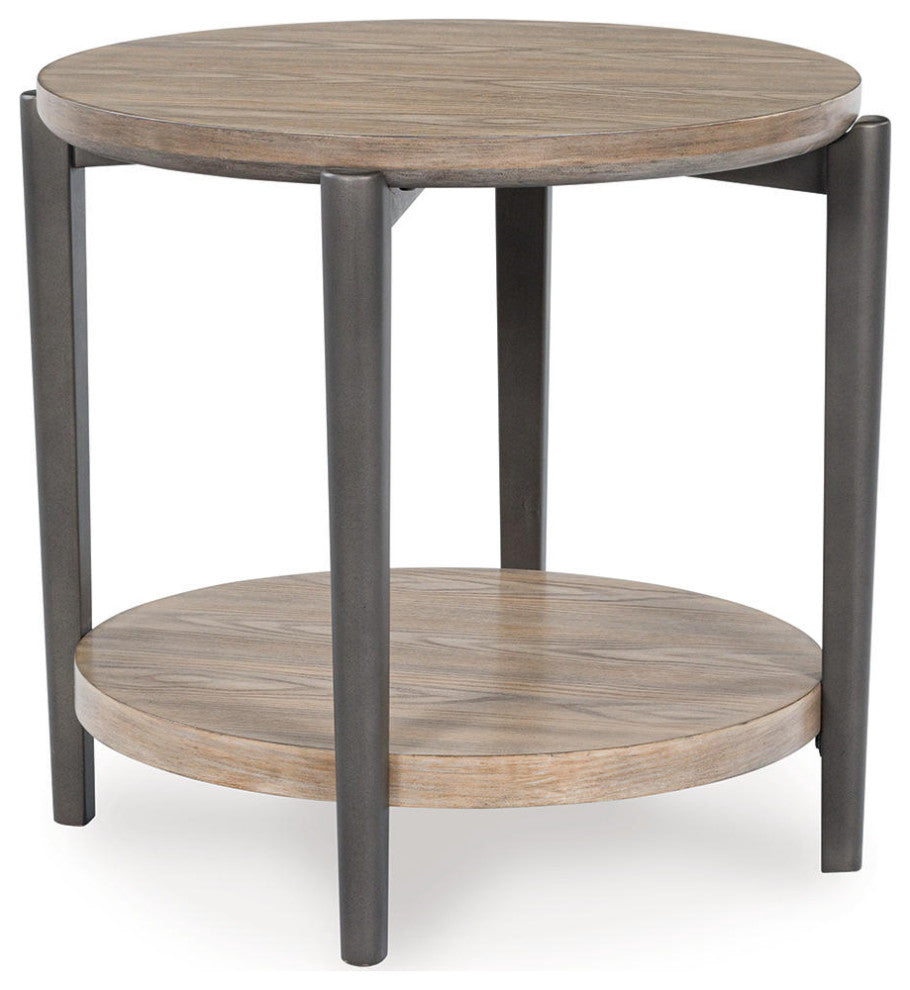Dyonton Light Grayish Brown End Table