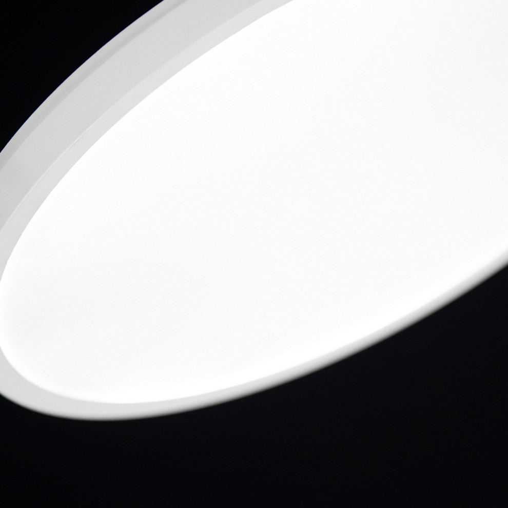 Argo 11" LED Round Flush Mount 2700k, Brushed White