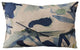 Plutus Blue Modern Art Graphic Print Luxury Throw Pillow, 20"x20"