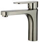 Donostia Single Handle Bathroom Vanity Faucet, Polished Chrome, Brushed Nickel
