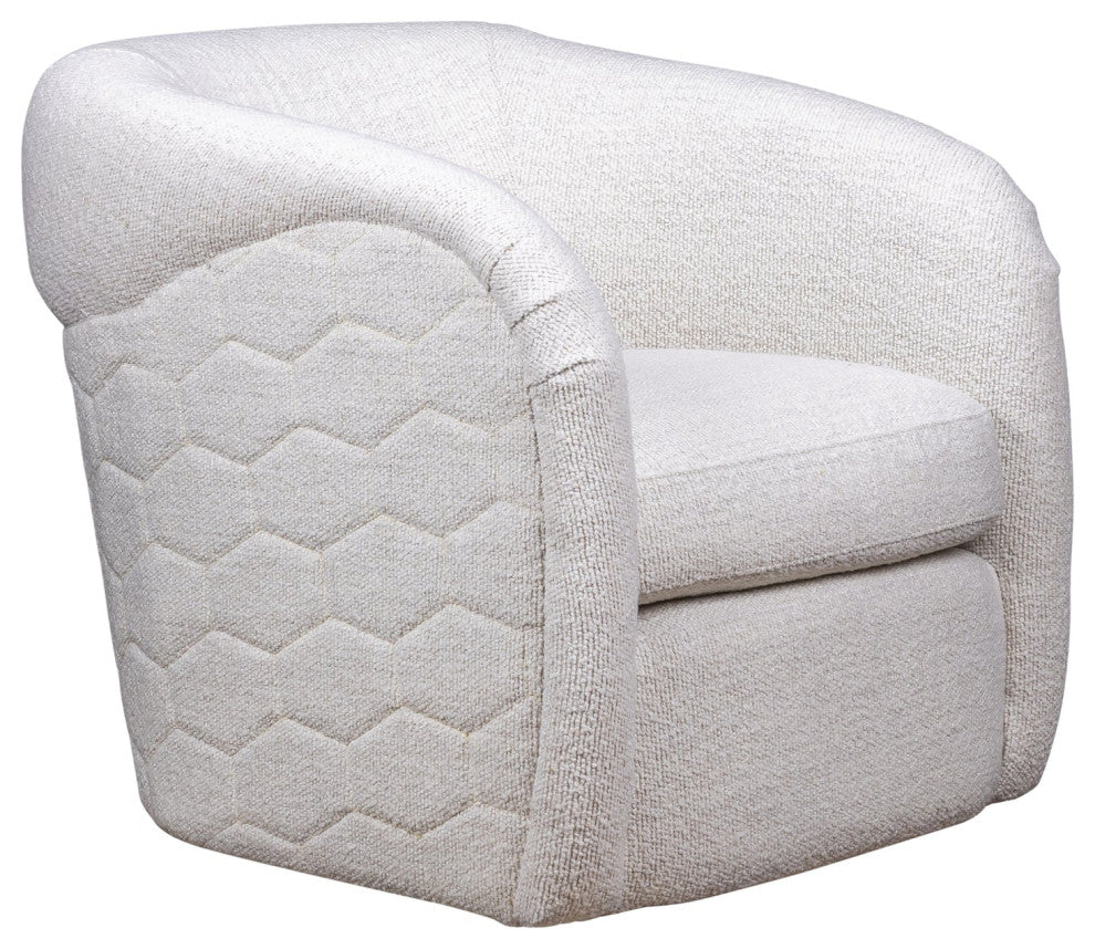 A'Buzz Swivel Chair, Del Ray Pearl With Never Fear Protection