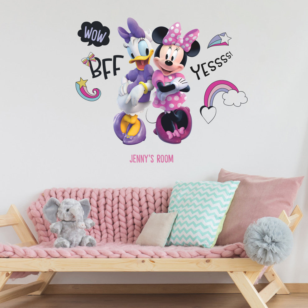 Minnie Mouse Peel and Stick Giant Wall Decals With Alphabet
