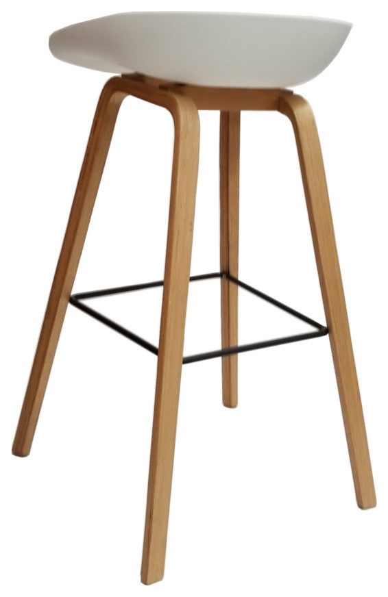 Fine Mod Imports Shen Odger Bar Stool, White