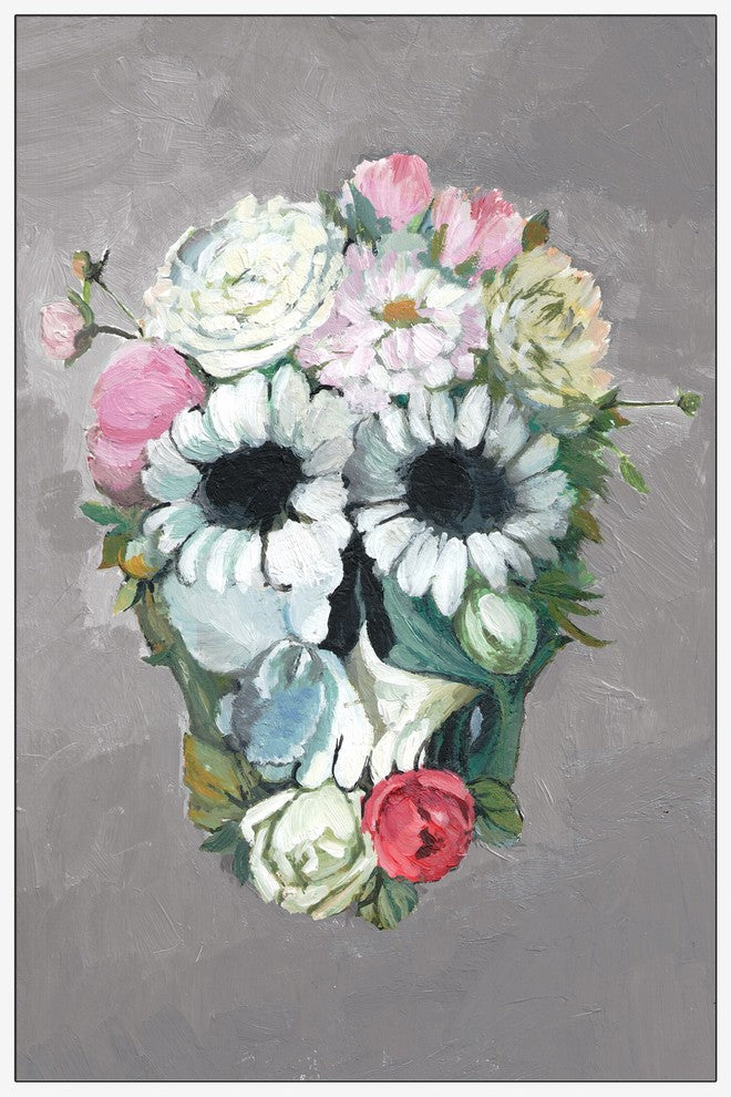 "Enjoy Flower" Floater Framed Painting Print on Canvas, 24"x36"