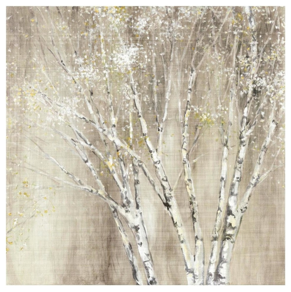 "Blue Birch Neutral" Digital Paper Print by Julia Purinton, 26"x26"