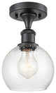 Innovations 516-1C-BK-G124-6-LED 1 Light Semi-Flush Mount, Matte Black
