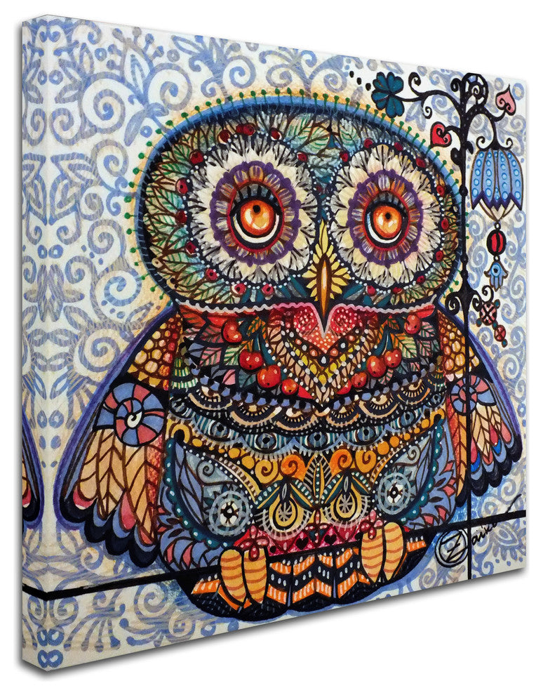 Oxana Ziaka 'Magic Graphic Owl' Canvas Art, 14" x 14"