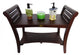 Symmetry 30" Contemporary Teak Shower Bench With Shelf And LiftAide Arms