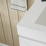 Boutique Bath Vanity, High Gloss White, 30", Single Sink, Wall Mount