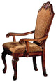 04078A Arm Chair (Set-2) - Fabric & Cherry