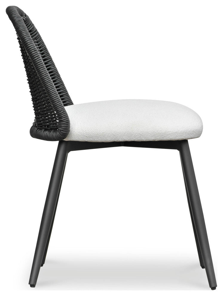 Alexa Performance Fabric Outdoor Dining Chair, Black