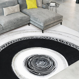 Circuli II Circles Art Area Rug, 7.5'x10.3'