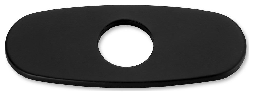 Luxier Rounded Kitchen Faucet Single-Hole Deck Plate, 6.25", Matte Black