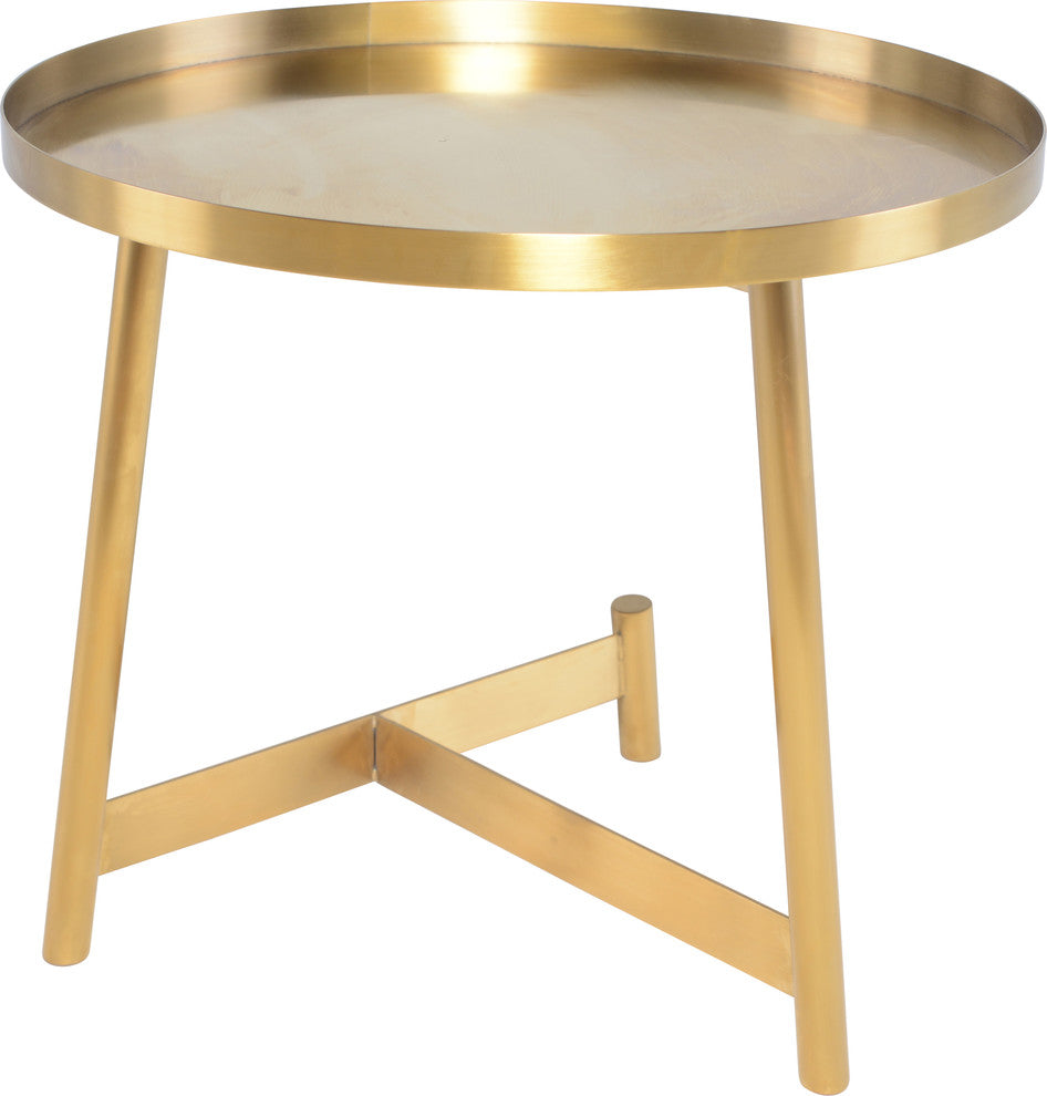 Landon Side Table in Brushed Gold Stainless Steel