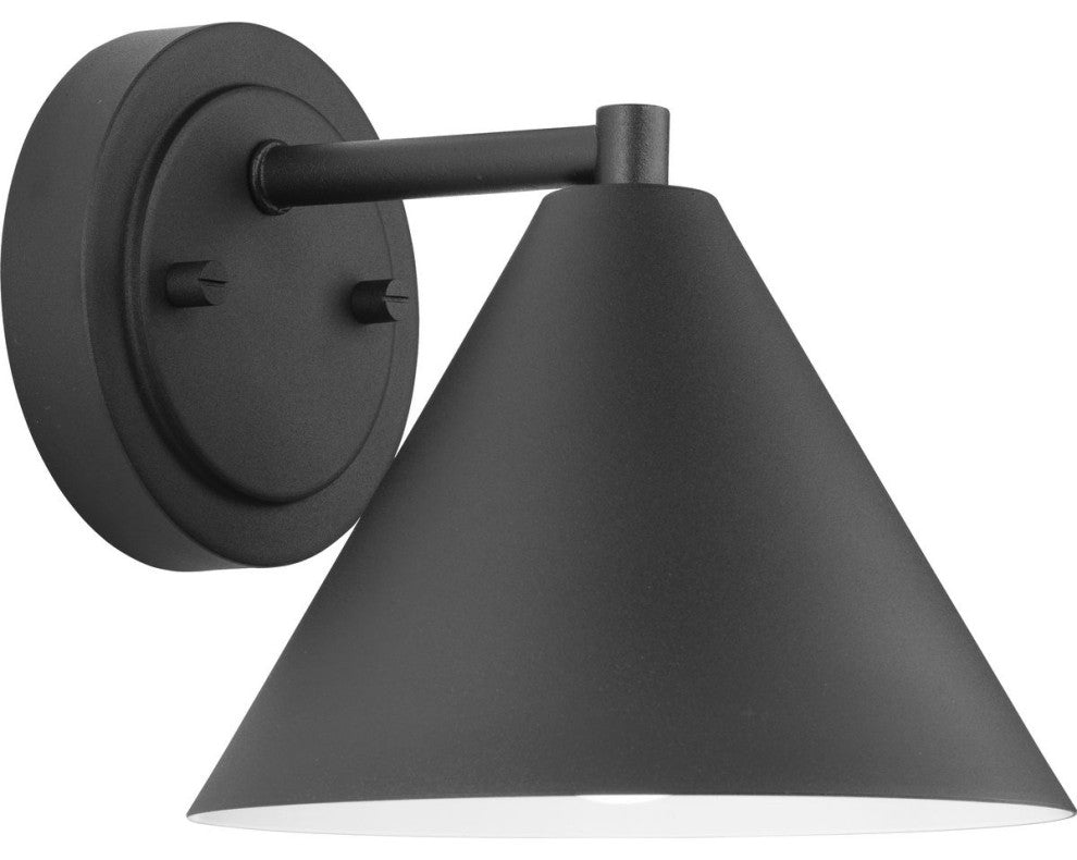 Ward Collection One-Light Textured Black Urban Industrial Outdoor Wall Lantern