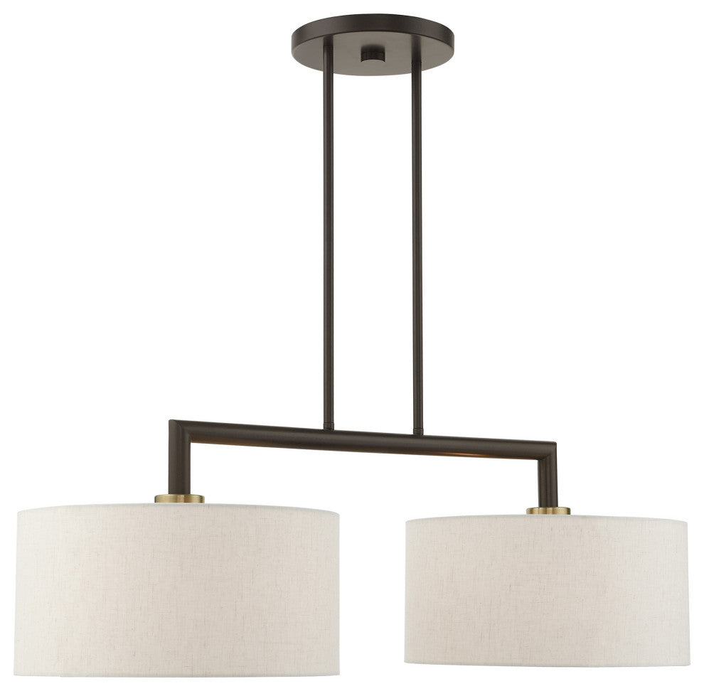 English Bronze Timeless, Transitional, Linear Chandelier