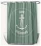 Gone Forever Overboard Sage 70" w x 73" h Shower Curtain