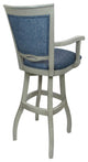 Swivel Wood Counter 26" 30" Extra Tall 34" Bar Stool 400, Kokomo Azure and Antique White, 34"
