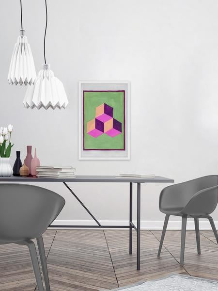 "Square Squad" Framed Painting Print, 24"x36"