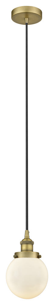 Innovations 616-1PH-BB-G201-6 1-Light Mini Pendant, Brushed Brass