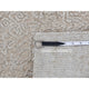 Parchment White Wool and Silk Fine Jacquard Hand Loomed Runner Rug 2'5"x10'