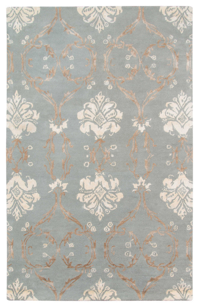 5" X8" X 0.5" Gray Wool Area Rug