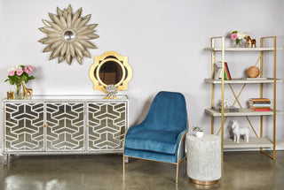 Emma Etagere, Washed White, 37.5"x16.5"x63"