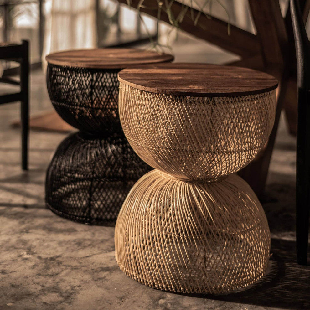 D-Bodhi Wave Side Table, Light Brown