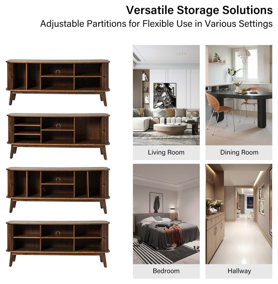 TV Stand for TVs up to 65", Walnut