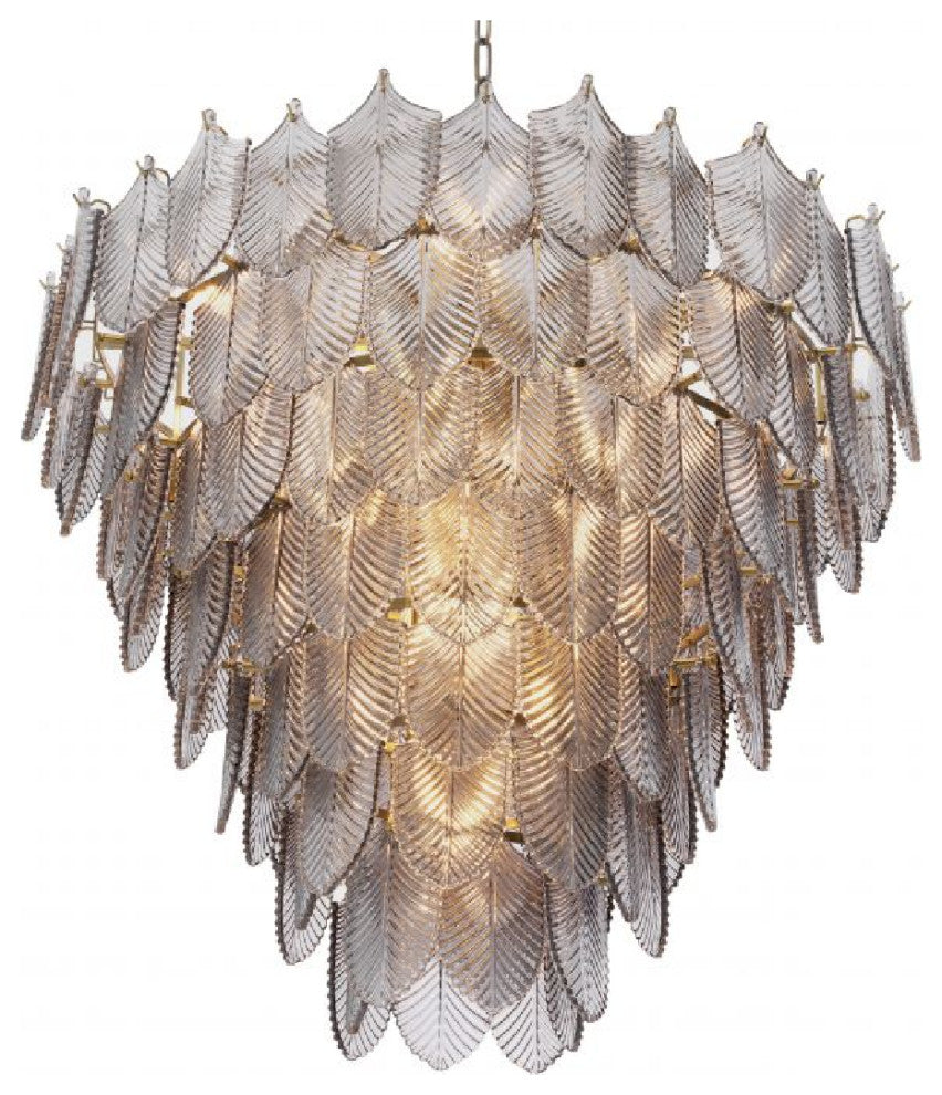 Smoked Glass Layered Chandelier, Eichholtz Verbier L