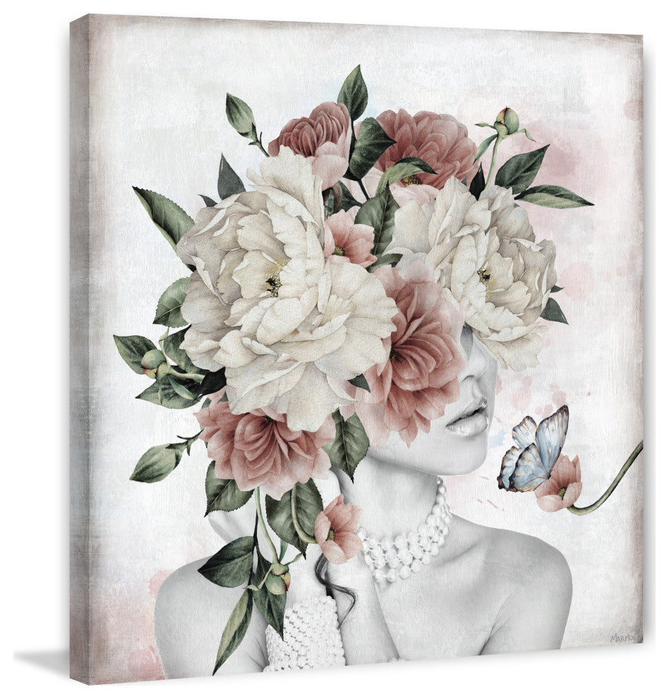 "Pretty Angela" Painting Print on Wrapped Canvas, 18x18