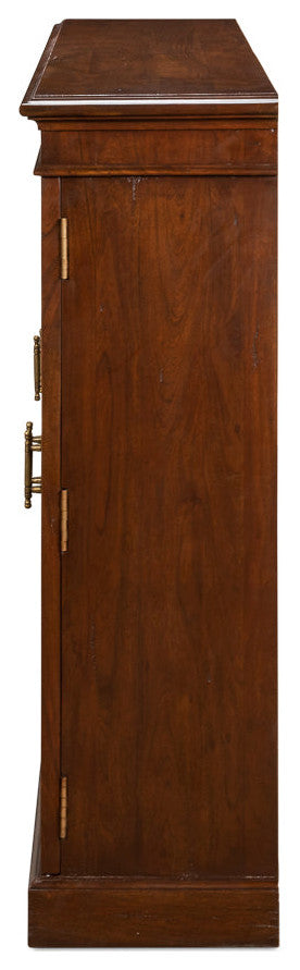 Carmel-By-The-Sea Walnut Bookcase With Glass Doors