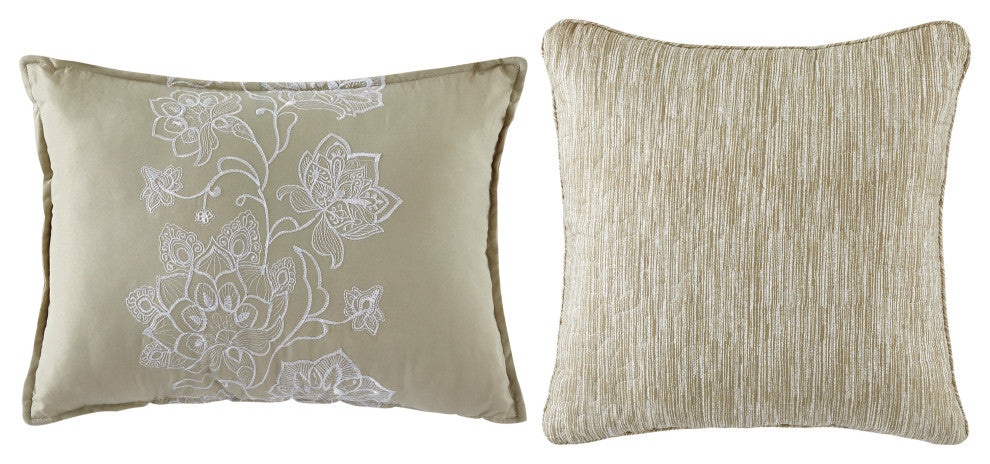 Emma Quilt 5 Piece Sets, Taupe, King 102" X 90"