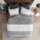 INK+IVY Mila Cotton Farmhouse 3-Piece, Gray, Full/Queen, Comforter Set