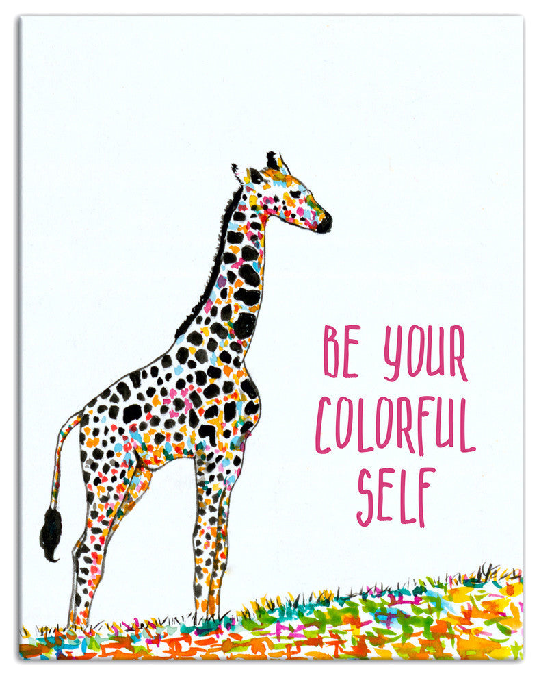Be Your Colorful Self 11x14 Canvas Wall Art