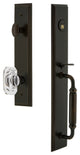 Carre' 1-Piece Dummy Handleset, C Grip and Baguette Clear Crystal Knob, 848835