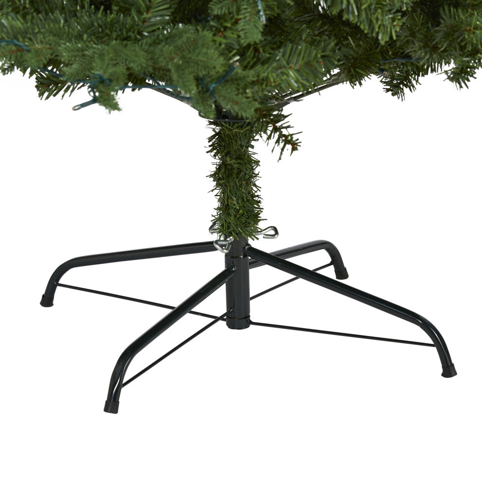 8' Vermont Fir Artificial Christmas Tree With 450 Clear LED Lights