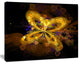 Fractal Yellow Butterfly Pattern, Extra Large Floral Wall Art, 40"x30"