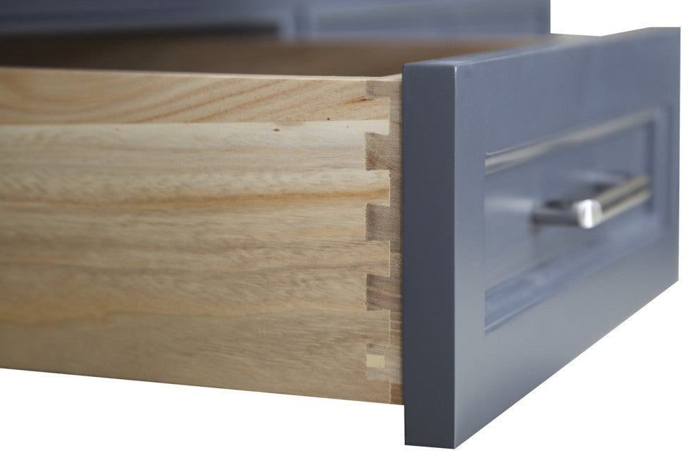 Aria 60" Bathroom Vanity, Marine Gray, Carrara Marble, Double Vanity